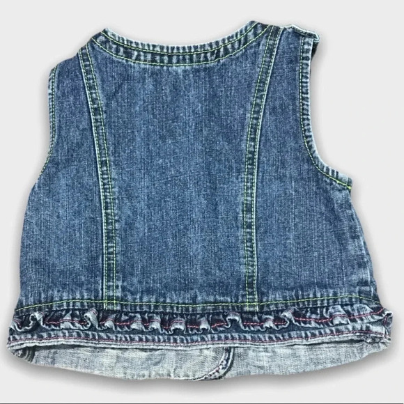 4/$20 🥳Flower Print  Jean Vest - Picture 5 of 5